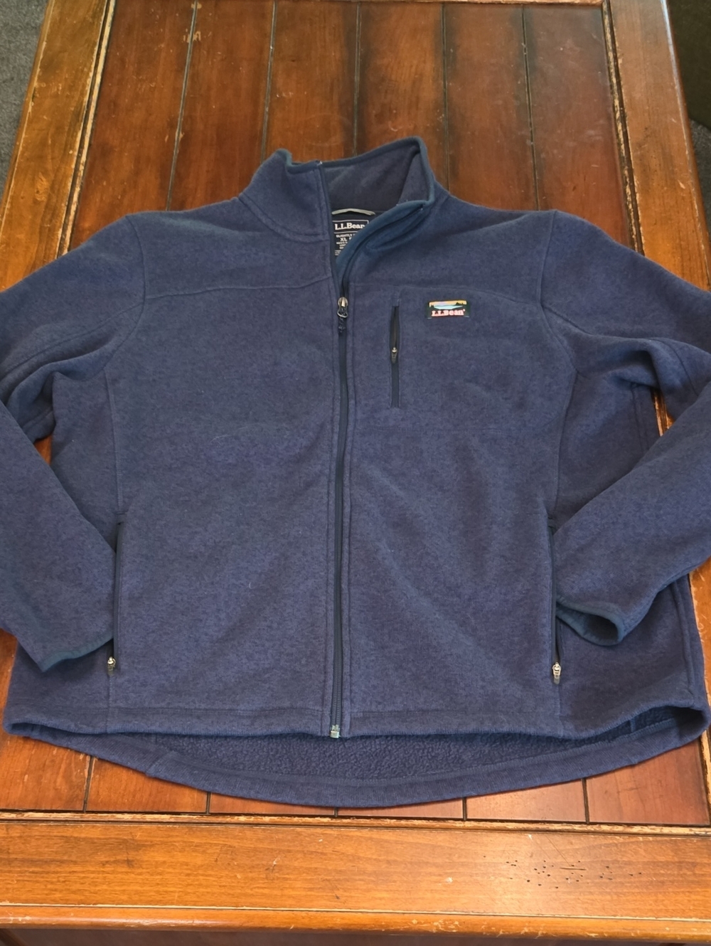 L.L. Bean Navy Zip-Up Fleece Jacket